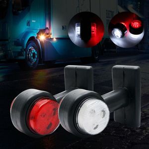 2x Led Zijmarkeringslichten Elleboog Rubber Overzicht Achter Vrachtwagen Vrachtwagen Licht