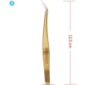 Ultra Precisie Volume Lash Pincet Gouden Veer En Dolfijn Pincet Voor Wimper Extension Make In Bruin Lederen Verpakking
