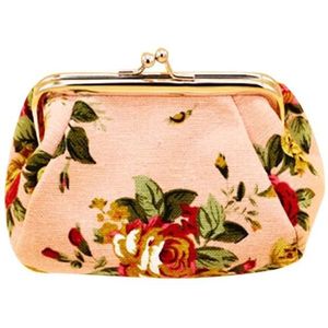 Vrouwen Dame Portemonnee Retro Vintage Bloem Kleine Portemonnee Hasp Purse Clutch Bag Portemonnee 342510 ##418