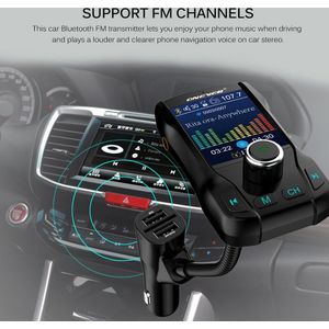 Draadloze Bluetooth Fm-zender Modulator Handsfree Car Kit 1.8 Inch Kleurenscherm MP3 Speler Met 5V 3.1A dual Usb