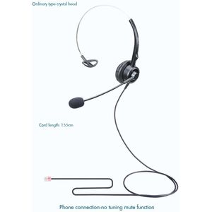 Telefoon Headset Crystal Hoofd Callcenter Headset, noise Cancelling Microfoon Met Dubbele 3.5Mm Plug/Usb Connector Voor Computer