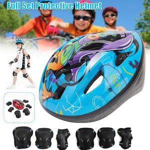 4 Size Roller Schaatsen Protector Set Jongens & Meisjes Kids Skate Fietsen Fiets Veiligheid Helm Knie Elleboog Pad Set Voor 5-15 Jaar Oude Kind