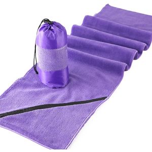 Zip Pocket Handdoek Bad Zwemmen Microfiber Fitness Gym Soft Camping Sport Extra Lange Sneldrogende
