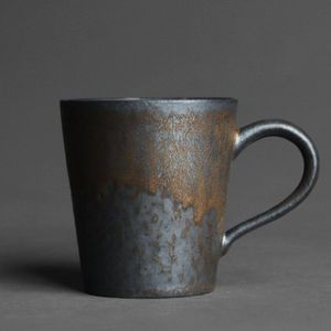 Japanse Blackened Oven Goud Handvat Master Cup Handmatig Herstellen Van Oude Manieren Is Grof Aardewerk Koffie Melk Thee Kopjes Thee Cup