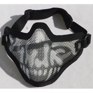 Party masker V1 enkele modder-gekleurde zachte staaldraad mesh half gezicht beschermende masker veld beschermende gear voor sport goggles TAN