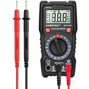 Habotest HT113 600V Digitale Multimeter Multitester Ac Dc Spanning Stroom 10A Ohm Transistor Tester Multitester Professionele