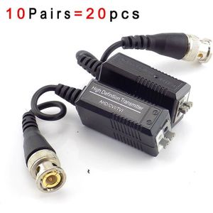 10 Paar Utp Video Balun Twisted Cctv Balun Passieve Transceivers Voor Hd Cvi/Tvi/Ahd Camera Mannelijke Bnc naar Utp Camera Accessoires H10