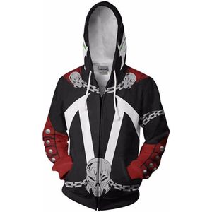 Mannen Spawn 3D Gedrukt Hoodies Trainingspak Hooded Hiphop Tops Spawn Zip Up Hoodie