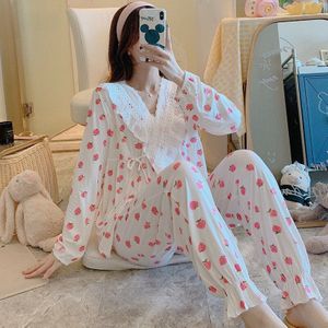 Moederschap Nachtkleding Zwangere Vrouwen Pyjama Sets 2 Stuks Katoenen V Kraag Borstvoeding Kleding Verpleging Zwangerschap Nachtkleding Homewear
