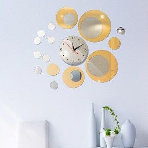 3D Wandklok Spiegel Muurstickers Grote Decoratieve Keuken Klokken Acryl Stickers Zelfklevende Opknoping Horloge Decor Woonkamer