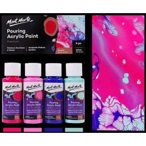 4 Flessen 60Ml Pigment Acrylverf Set Vloeistof Marbling Verf Acryl Gieten Medium Tekening Tool Voor Kunstenaar Diy Art levert