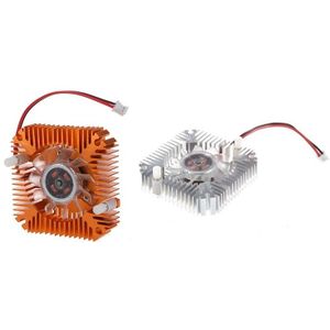 2 Stuks Vga Video Card Cooler Heatsinks Koelventilator Voor Uw Processor, Zilver &amp; Goud