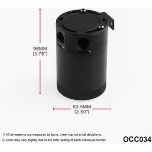 Zwart 3 Gaten Aluminium Benzine Pot Pot Container Universele Duurzaam