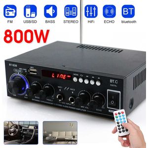 110 V/220 V Led Licht Home Geluidsversterkers Bluetooth Home Theater Versterkers Hifi Stereo Speakers Ondersteuning Fm Radio tf Card Audio