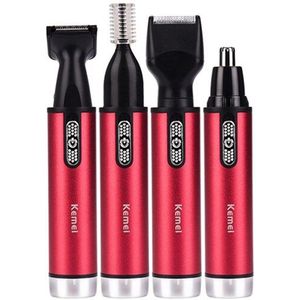 Kemei 4 In 1 Elektrische Neus Oorhaar Trimmer Epilator Oplaadbare Baard Wenkbrauw Scheerapparaat Scheermes Gezicht Ontharing Eye Trimmer