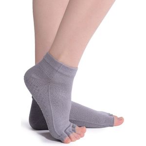 Enkelsokken Vrouw Voor Yoga Bodybuilding Anti-Slip Sokken Voor Dansen Gym Pilates Sokken Accessoires Open Teen Vijf Vingers sokken