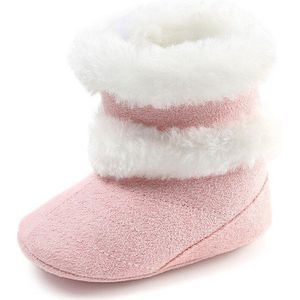 Baby Herfst Winter Laarzen Baby Meisje Jongens Winter Warme Schoenen Solid Peuter Fuzzy Ballen Babyschoenen Kid Schoenen 0-18M