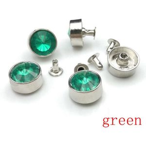 5 Stks/partij Legering Strass Studs Ronde Decoratieve Klinknagels Diy Leather Craft Bag Belt Kleding Schoeisel Accessoires