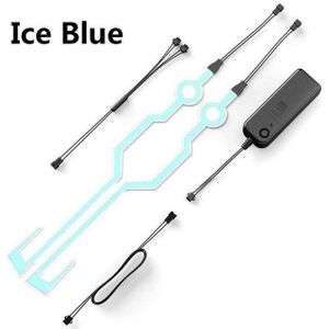 Motorhelm Night Riding Light Signaal Waterdicht Duurzaam Helm Moto Kit Knipperende Strip Led Licht Lichtgevende Helm Sticker