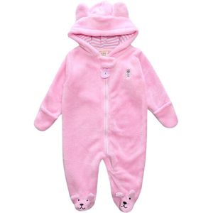 0-9M Dier Algehele Kleding Schattige Baby Rompertjes Winter Baby Baby Jongens Meisjes Romper Hooded Blauw Wit Jumpsuit warme Dikke Outfit