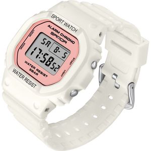 Sanda G Stijl Multifunctionele Elektronische Sport Horloge Vrouw Waterdicht Student Horloges Big Dial Klok Montre Femme