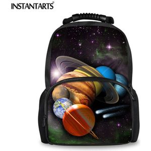 Instantarts Universe Space Galaxy Voelde Rugzak Voor Mannen 3D Effen Patroon Mannelijke Schooltas Teeneger Jongens Reizen Laptop Rugzakken