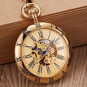 Retro Zilver Goud Automatische Mechanische Zakhorloge Mannen Vrouwen Luxe Koper Horloges Skeleton Steampunk FOB Horloge Ketting Hangers