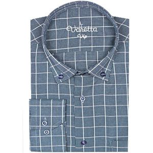 Mannen Shirt Lange Mouwen Plaid Gestreepte Oxford Enkele Pocket Button-Down Geruite Bovenkleding Casual Shirts Varetta Turkije