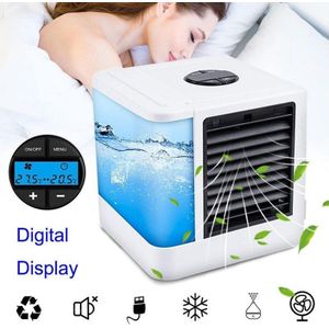 Draagbare Digitale Airconditioner Ventilator Handig Mini Luchtkoeler Persoonlijke Ruimte Koel Zuivert Luchtbevochtiger Koelventilator
