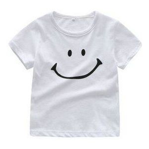 Multitrust Zomer Baby T-shirts Katoen Shorts Mouwen T-shirts Peuter Jongens Meisjes O-hals Lachend Faceteen Tops Kleding