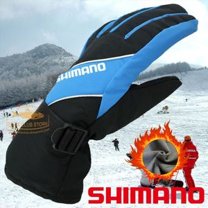 Shimano Winter Vissen Handschoenen Windscherm Winter Warm Vissen Handschoenen Ridding Handschoenen Outdoor Sport Waterdicht Ski Handschoenen