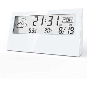 Digoo DG-AN0211 Transparante Screen Weerstation Wekker Indoor Hygrometer Thermometer Weerbericht Sensor Klok