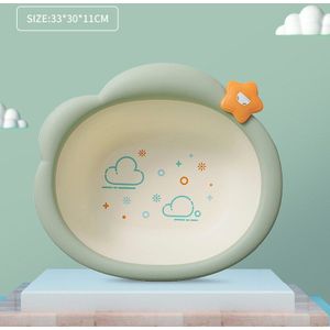 Draagbare Siliconen Plastic Eco-vriendelijke Baby Bad Voetbad Wastafel Verdikte Baby Bad Met Cartoon Patroon Diverse Kleur