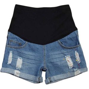 Zomer Jeans Katoen Zwangere Vrouwen Moederschap Shorts Linnen Broek Zorg Buik Denim Dunne Shorts Plus Size Bermuda