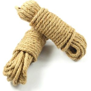 0.55 Inch 14Mm Natuurlijke Jute Hennep Touw Koord Retro Stijl Gevlochten Touw Diy Craft Wedding Christmas Party Decoratie Accessoires