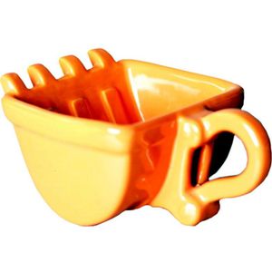 Grappig 260 Ml Graafmachine Creatieve Lepel Mok Emmer Model Keramiek Mok Cake Cup Asbak Koffie Thee Cup Best Canecas criativa