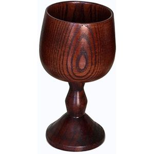 2 Stks/partij Hout Wijn Beker Klassieke Ronde Houten Wijn Glas Ronde Massief Houten Cup Thuis Featured Houten Cup