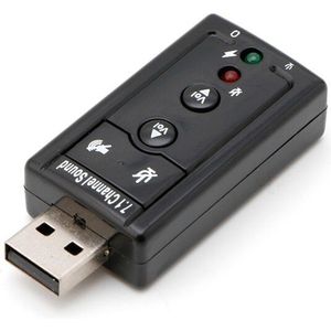 Externe Usb Geluidskaart Adapter Virtuele 7.1 Usb 2.0 Luidspreker Met Microfoon 3.5Mm Jack Converter Voor Pc Laptop # C
