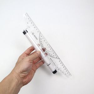 30Cm Hoek Parallel Liniaal, Universele Voet Chiban Hoek Regel, balancing Schaal Tekening Reglas Multifunctionele Rolling Ruler