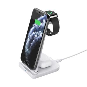 3 In 1 Draadloze Oplader Voor Iphone 11 Xs Xr X 8 Airpods Apple Horloge 6 Se 5 4 3 2 Opladen Stand Voor Iwatch Samsung Huawei Xiaomi