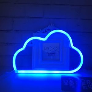 Batterij/Usb Operated Cloud Neon Light Signs Nachtlampje Art Decoratieve Verlichting Wandlamp Voor Kinderen Babykamer verlichting Xmas