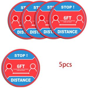5 Pcs Sociale Distantiëren Vloer Teken Veiligheid Behouden 6 Voet Afstand Adhesive Stick D08F