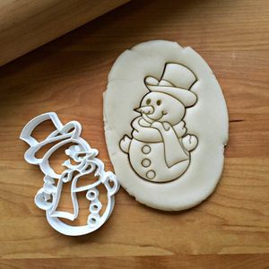Sneeuwpop Cookie Cutter Kerst Bakken Chocolade Biscuit Mold Cookie Stamp Klei Cutters Xmas Voor Vriend