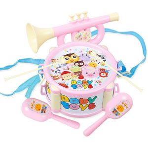 6 Stuks Jazz Drum Set Kinderen Vreugde Pat De Drums Van Muziekinstrument Puzzel Baby Verlichting Percussie Speelgoed