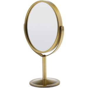 Mini Lady Girl Beauty Make Up Tafelblad Spiegel Cosmetische Dual Side Normaal + Vergrootglas Stand Spiegel 6Inch Hoogte