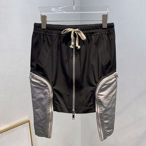 [Eam] Hoge Elastische Taille Zwarte Onregelmatige Rits Stitch Midi Half-Body Rok Vrouwen Mode Tij Lente zomer 1X292