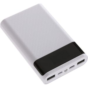 Dual Usb Type C Power Bank Case Diy 4X18650 Mobiele Telefoon 15000 Mah Batterij Opbergdoos Met Smart led Display Zonder Batterij