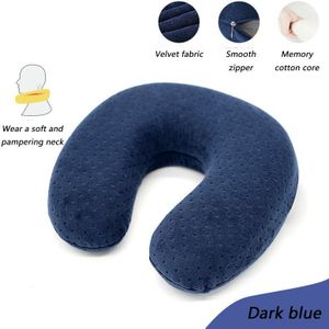 U-vormige Reizen Nekkussen Trage Rebound Memory Foam Soild Cervicale Kussen Auto Vlucht Trein Hoofd Rest Ondersteuning Vliegtuig Reizen