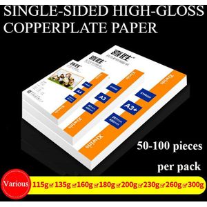 Koperen Plaat Papier enkelzijdig Hoge Verlichting Papier 200 G A3 Inkjet Afdrukken Gecoat Papier Inkt Absorptie Sneldrogende
