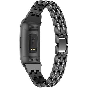 Metalen Retro Strap Band Voor Fitbit Lading 3 Vervanging Pols Staal voor Fitbit Charge3 riem Smart Horlogeband Accessoires